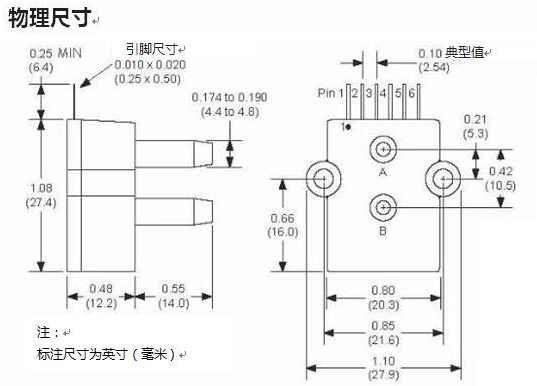 大氣壓力傳感器技術(shù)參數(shù)及特點